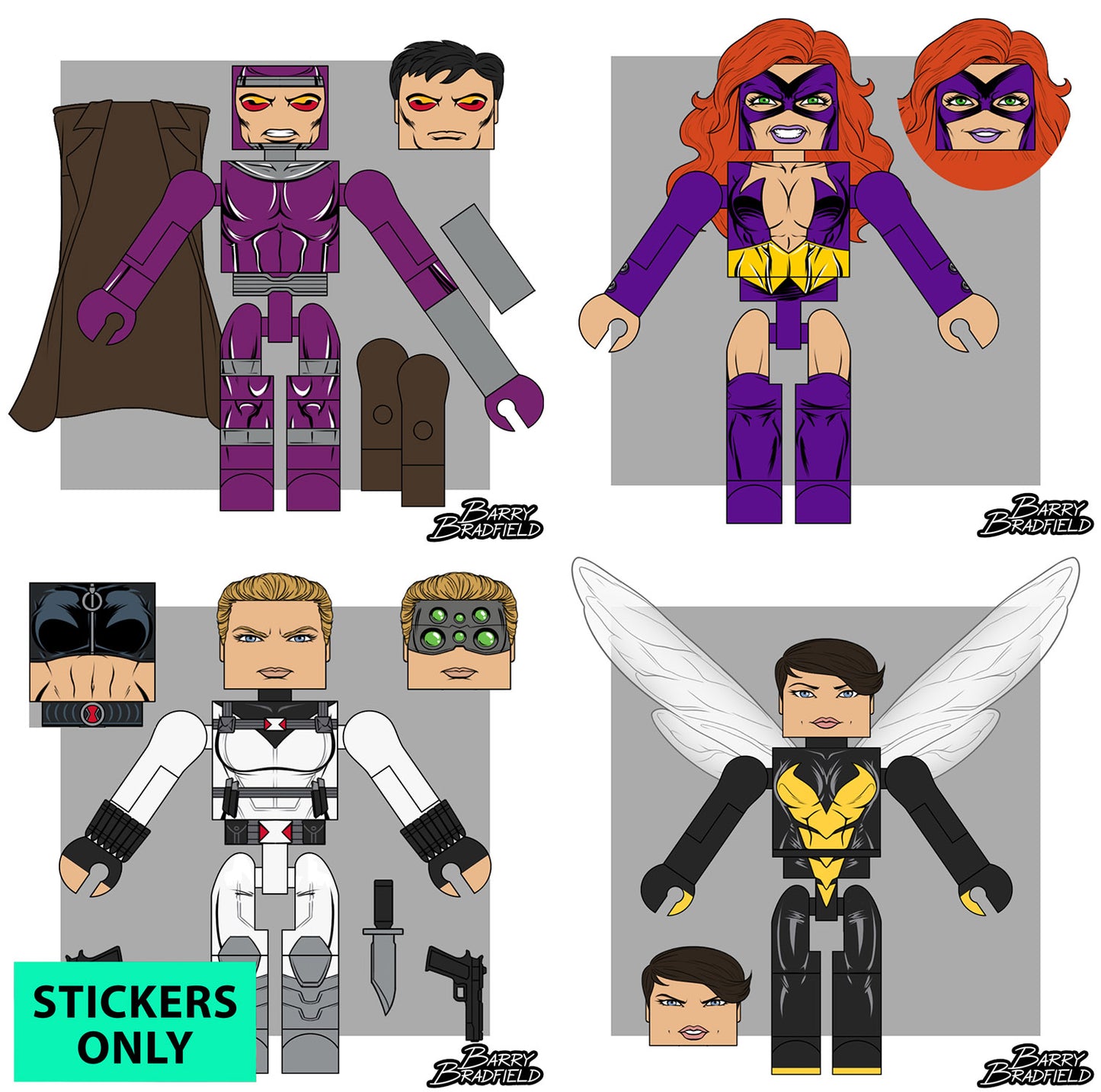 Barry Bradfield Character Stickers Series 1