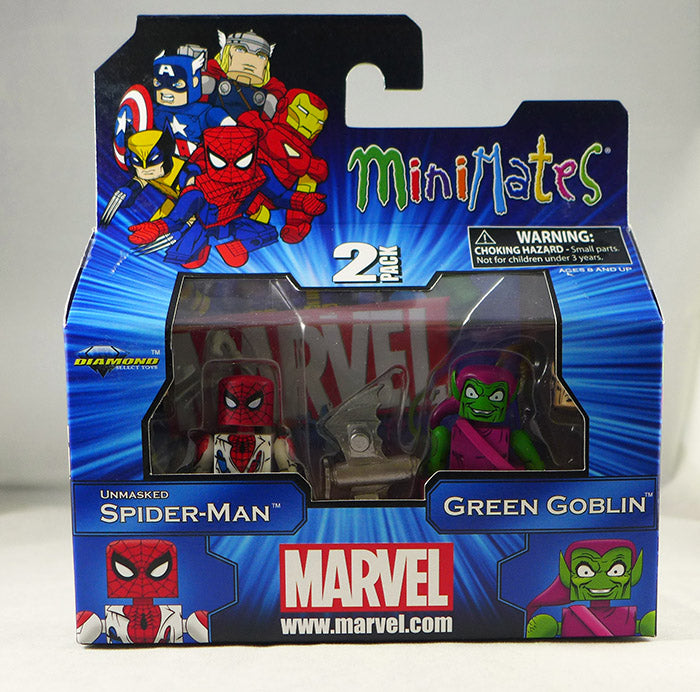 Marvel Minimates Unmasked Spider-Man & Green Goblin – Luke's Toy Store