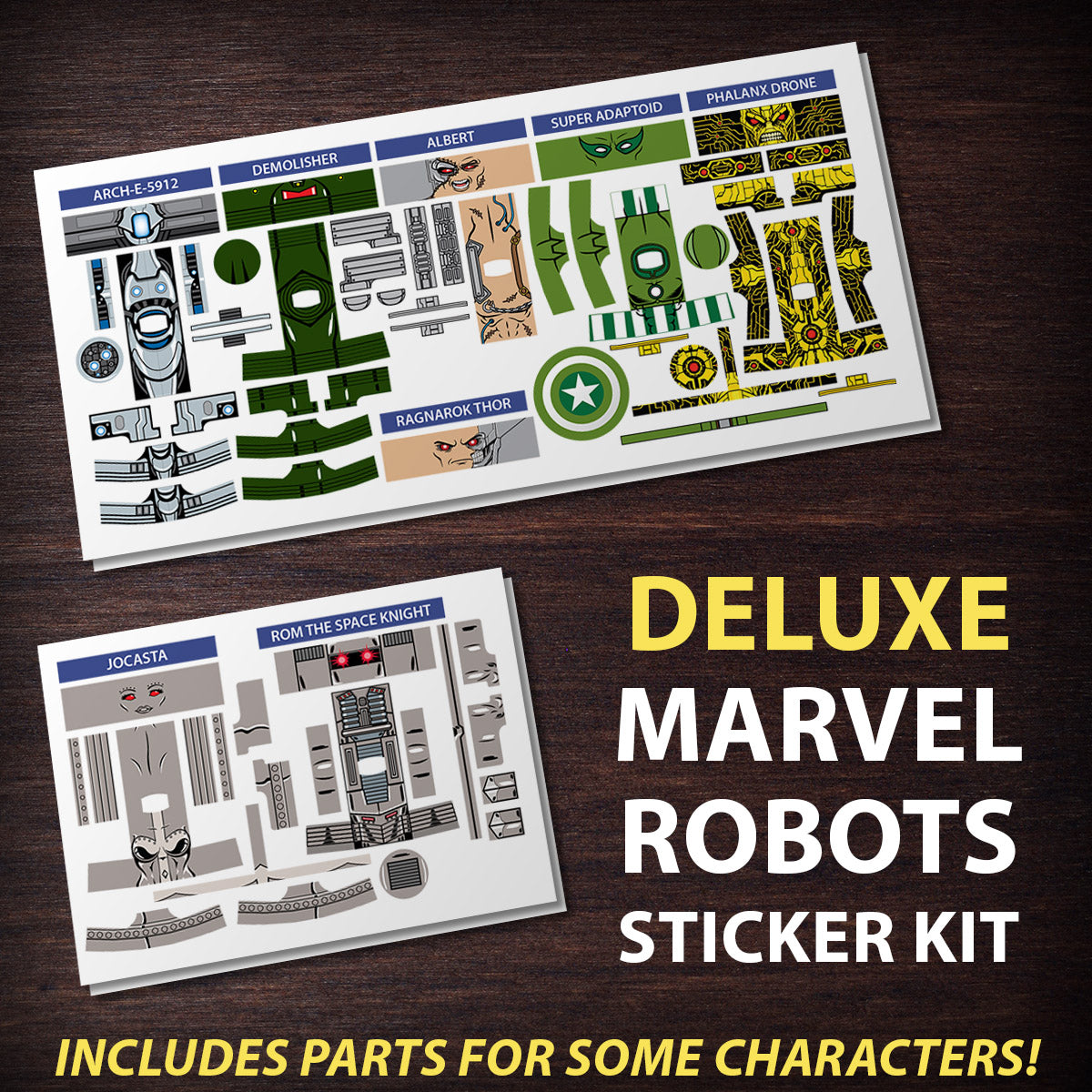 Deluxe Marvel Robots Sticker Kit