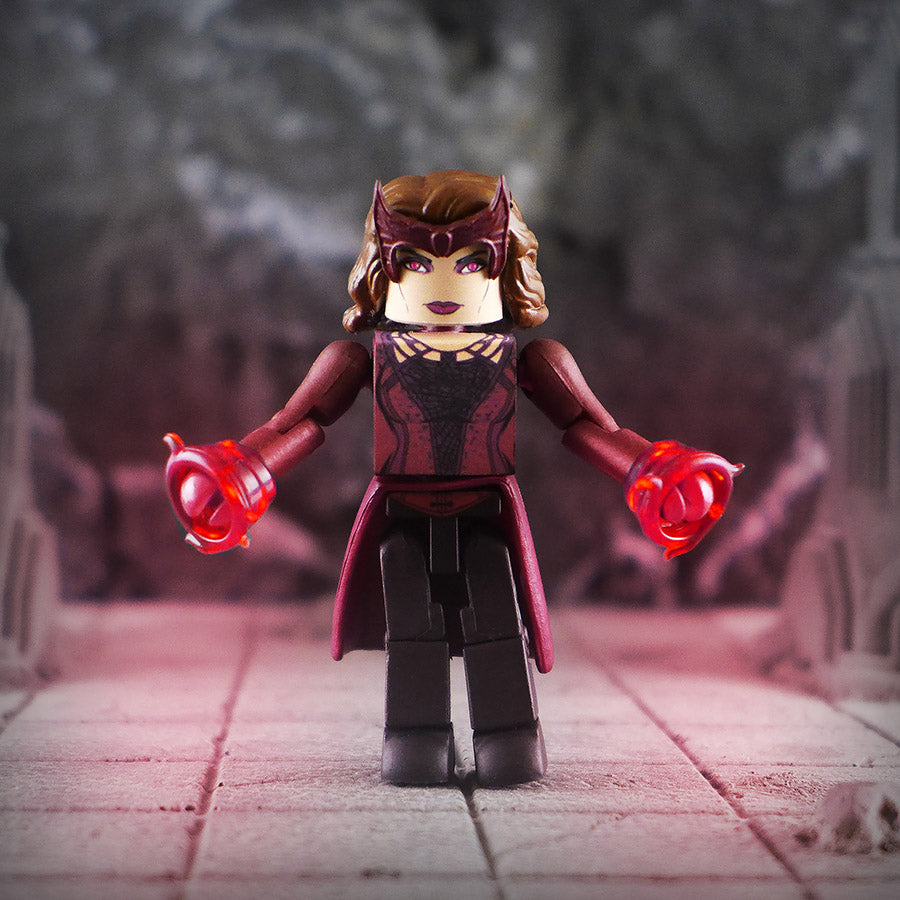 Dead Doctor Strange & Scarlet Witch Custom Minimates with Wong Stickers