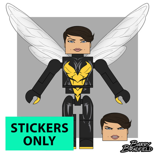 The Wasp Character Stickers by Barry Bradfield