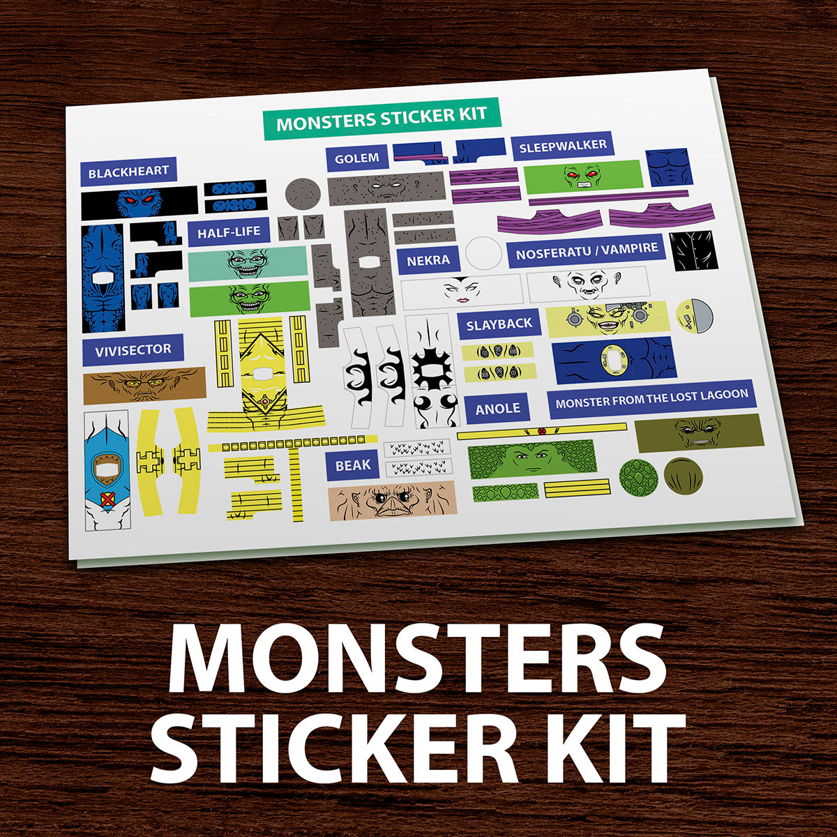 Monsters Sticker Kit – Luke's Toy Store