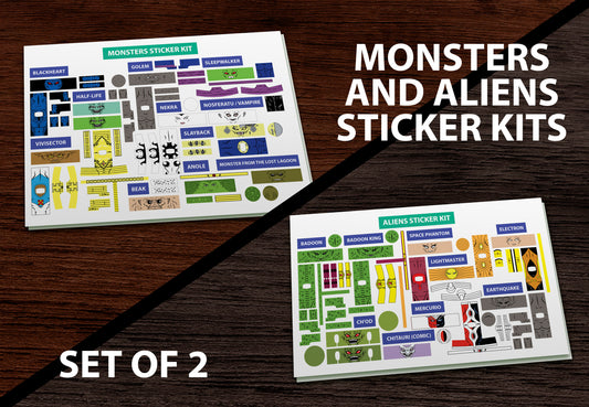 Monsters and Aliens Sticker Kits Set of 2